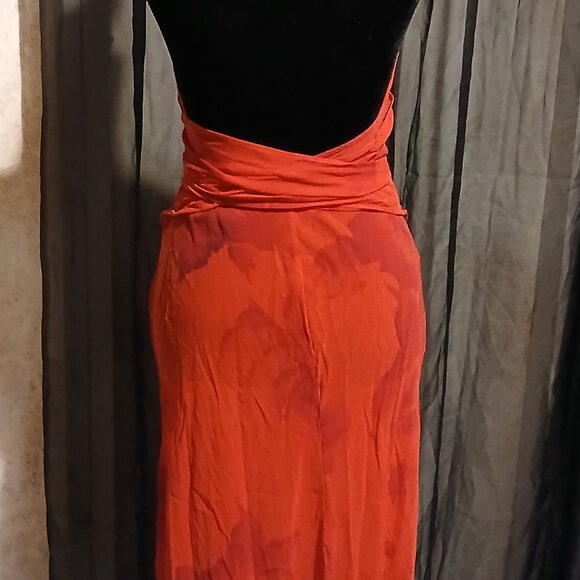 SIZE XS: Vintage Silk Victoria's Secret Halter Slip Gown - Picture 13 of 16